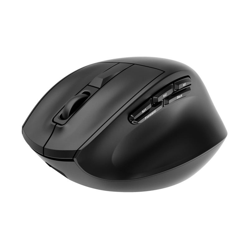 GEMBIRD Bezprzewodowa ergonomiczna mysz tri mode 2.4G + BT + USB 2400DPI 9 przycisków czarna