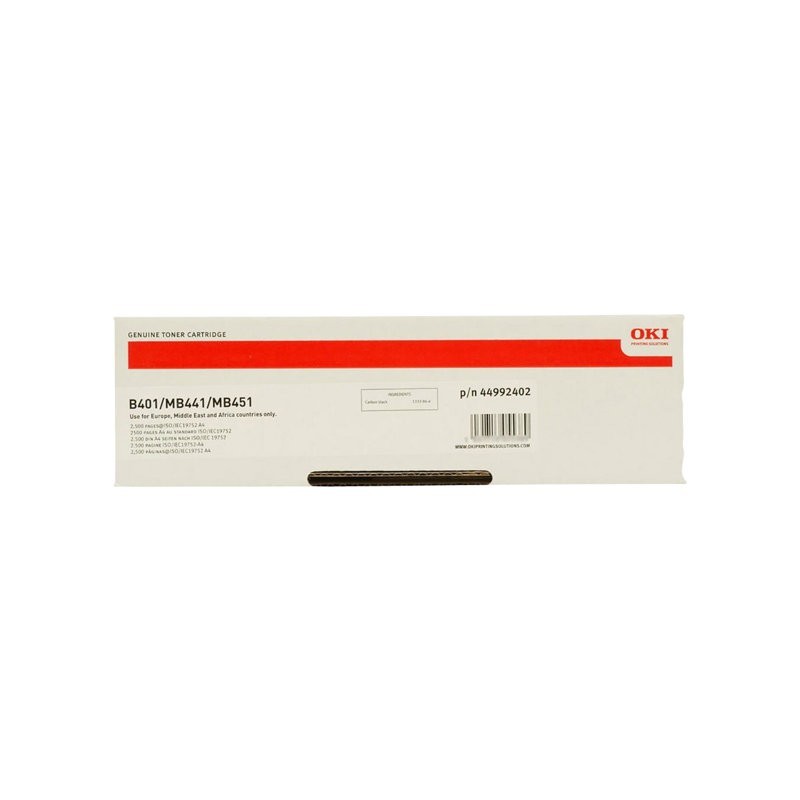 Toner BLACK 2.5k do B401/MB441/451  44992402 