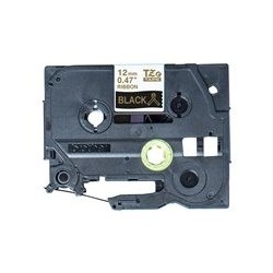 BROTHER P-Touch 12mm black/gold ribbon tape
