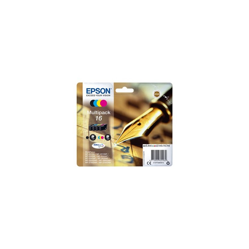 EPSON C13T16264012 Zestaw Epson T1626 CMYK Multi Pack WF-2010/25x0