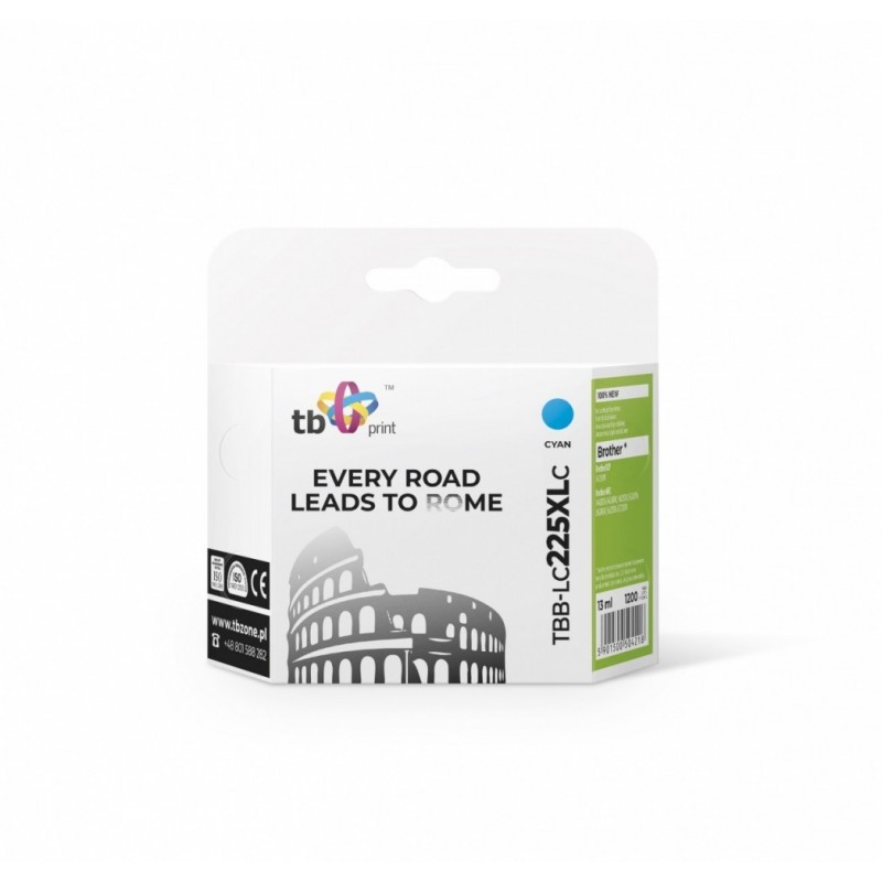 Tusz do Brother LC225XL TBB-LC225XLC CY