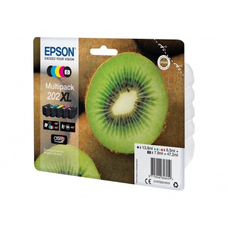 EPSON C13T02G74010 Tusz Epson Kiwi Multipack 202XL CMYK+photo black Claria Premium EPSON C13T02G74010 Tusz Epson Kiwi Multipack 202XL CMYK+photo black Claria Premium