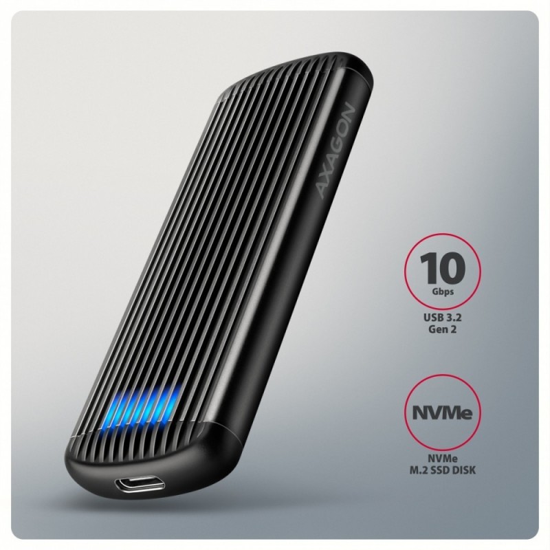 EEM2-SC Obudowa zewnętrzna aluminiowa bezśrubowa USB-C 3.2 Gen 2 10Gbps - M.2 NVMe SSD, długość 30 do 80 mm szary EEM2-SC Obudowa zewnętrzna aluminiowa bezśrubowa USB-C 3.2 Gen 2 10Gbps - M.2 NVMe SSD, długość 30 do 80 mm szary