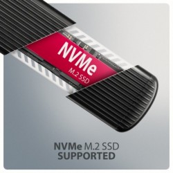 EEM2-SC Obudowa zewnętrzna aluminiowa bezśrubowa USB-C 3.2 Gen 2 10Gbps - M.2 NVMe SSD, długość 30 do 80 mm szary EEM2-SC Obudowa zewnętrzna aluminiowa bezśrubowa USB-C 3.2 Gen 2 10Gbps - M.2 NVMe SSD, długość 30 do 80 mm szary