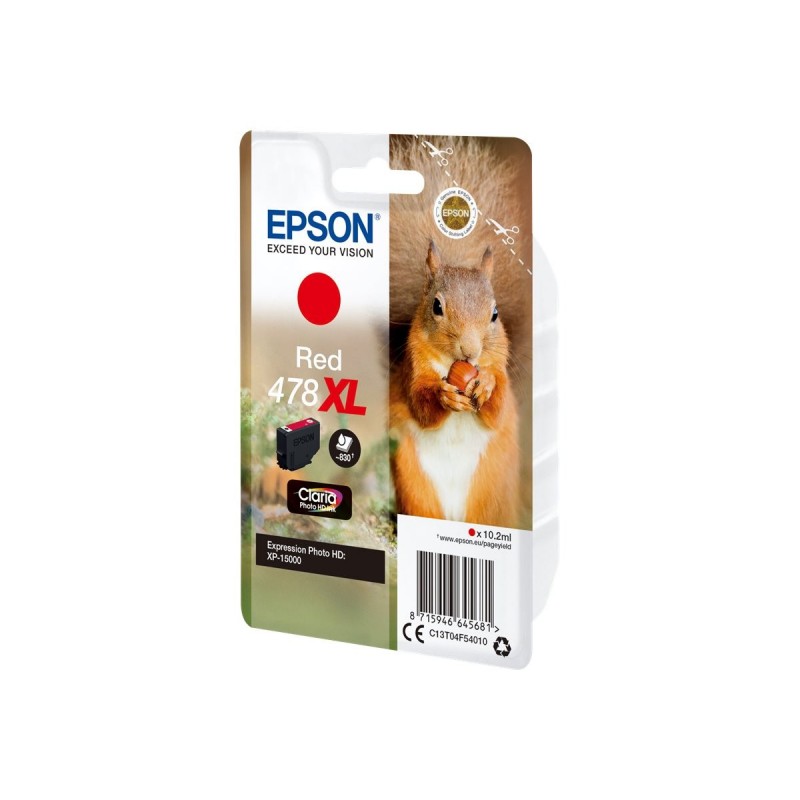 EPSON C13T04F54010 Tusz Epson red 478XL 10.2ml Claria photo HD EPSON C13T04F54010 Tusz Epson red 478XL 10.2ml Claria photo HD