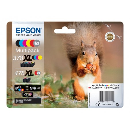 EPSON C13T379D4010 Tusz Epson Multipack 6-colors 378XL+478XL Claria photo HD EPSON C13T379D4010 Tusz Epson Multipack 6-colors 378XL+478XL Claria photo HD
