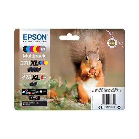 EPSON C13T379D4010 Tusz Epson Multipack 6-colors 378XL+478XL Claria photo HD EPSON C13T379D4010 Tusz Epson Multipack 6-colors 378XL+478XL Claria photo HD