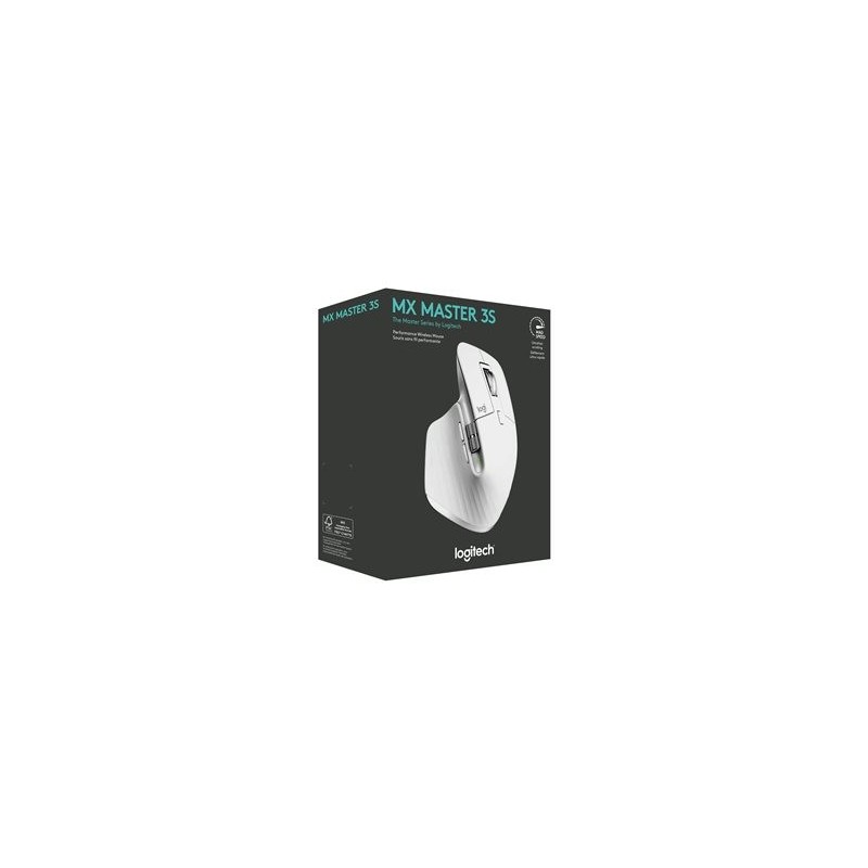 LOGITECH Master Series MX Master 3S Mouse ergonomic optical 7 buttons wireless Bluetooth 2.4 GHz Bolt USB receiver