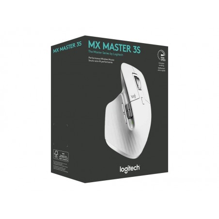 LOGITECH Master Series MX Master 3S Mouse ergonomic optical 7 buttons wireless Bluetooth 2.4 GHz Bolt USB receiver