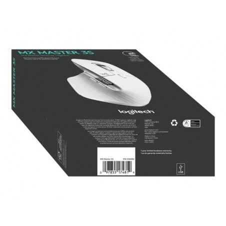 LOGITECH Master Series MX Master 3S Mouse ergonomic optical 7 buttons wireless Bluetooth 2.4 GHz Bolt USB receiver