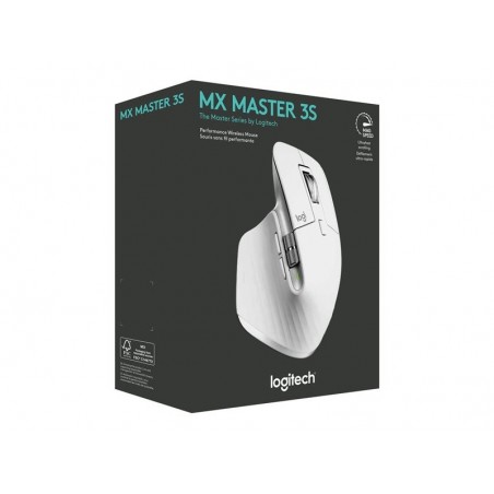 LOGITECH Master Series MX Master 3S Mouse ergonomic optical 7 buttons wireless Bluetooth 2.4 GHz Bolt USB receiver