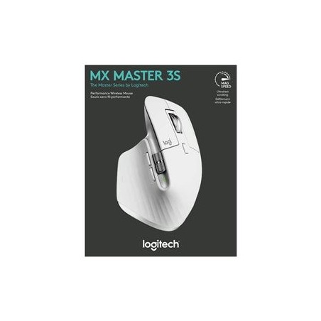 LOGITECH Master Series MX Master 3S Mouse ergonomic optical 7 buttons wireless Bluetooth 2.4 GHz Bolt USB receiver