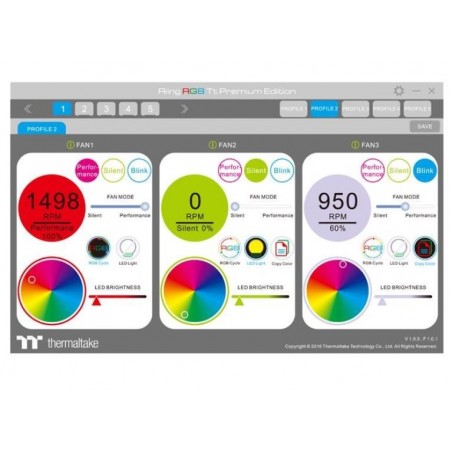 Wentylator - Riing 14 RGB TT Premium Edition 3 Pack (3x120mm, LNC1400 RPM) Retail/BOX Wentylator - Riing 14 RGB TT Premium Edition 3 Pack (3x120mm, LNC1400 RPM) Retail/BOX