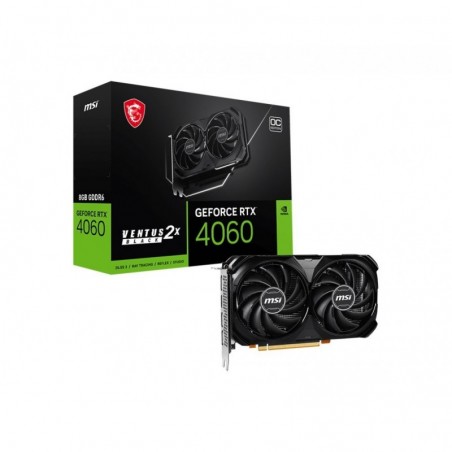 Karta graficzna GeForce RTX 4060 Ventus 2X Black OC 8GB GDDR6 128bit Karta graficzna GeForce RTX 4060 Ventus 2X Black OC 8GB GDDR6 128bit