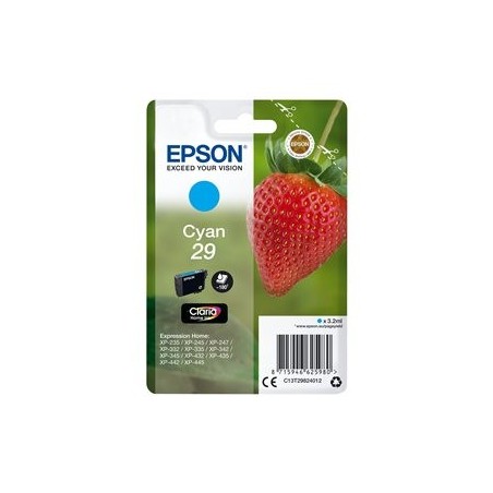 EPSON C13T29824012 Tusz Epson Singlepack cyan 29 Claria Home 3,2 ml EPSON C13T29824012 Tusz Epson Singlepack cyan 29 Claria Home 3,2 ml