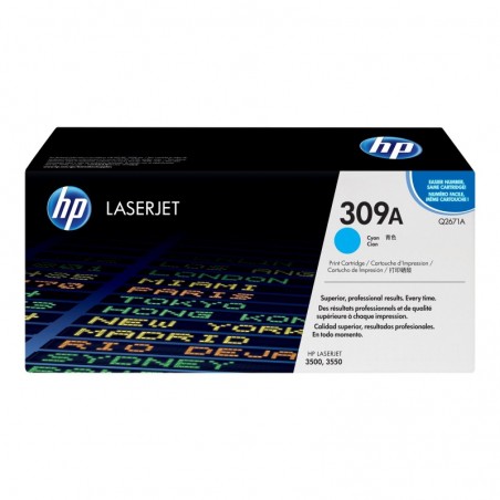 HP Toner nr 309A Q2671A Cyan 4K HP Toner nr 309A Q2671A Cyan 4K