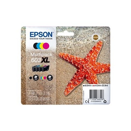 EPSON C13T03A64010 Multipack Epson C13T03A64010 4-colours 603XL 8,9 ml + 3 x 4,0 ml
