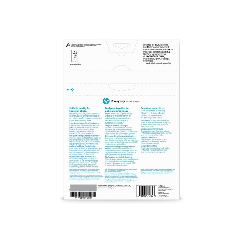 HP Everyday Glossy Photo Paper A4 100 sheet 200g/m²