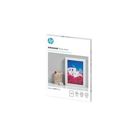 HP Advanced glossy photo paper inkjet 250g/m2 130x180mm 25 sheets 1-pack borderless
