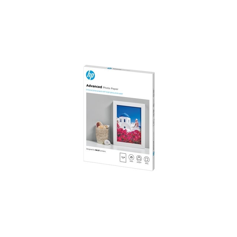 HP Advanced glossy photo paper inkjet 250g/m2 130x180mm 25 sheets 1-pack borderless