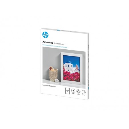 HP Advanced glossy photo paper inkjet 250g/m2 130x180mm 25 sheets 1-pack borderless