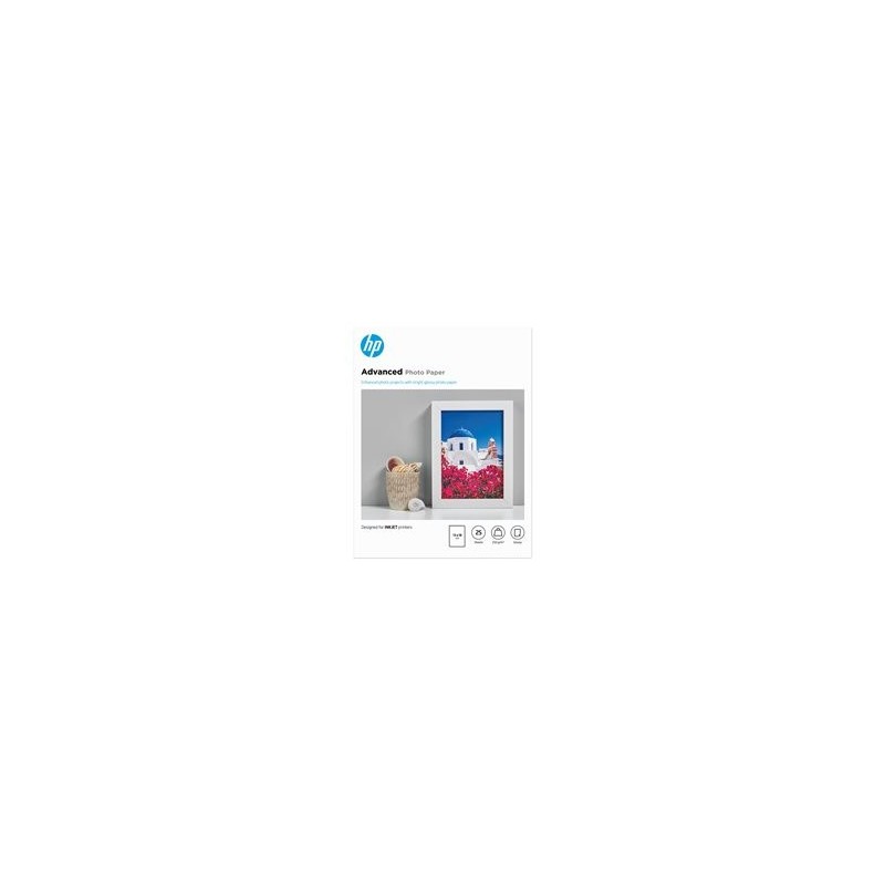 HP Advanced glossy photo paper inkjet 250g/m2 130x180mm 25 sheets 1-pack borderless