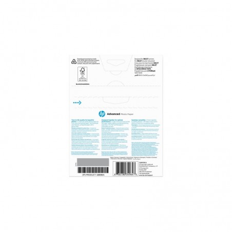 HP Advanced glossy photo paper inkjet 250g/m2 130x180mm 25 sheets 1-pack borderless
