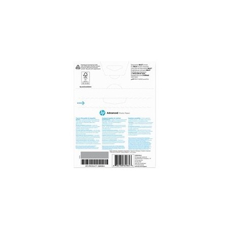 HP Advanced glossy photo paper inkjet 250g/m2 130x180mm 25 sheets 1-pack borderless