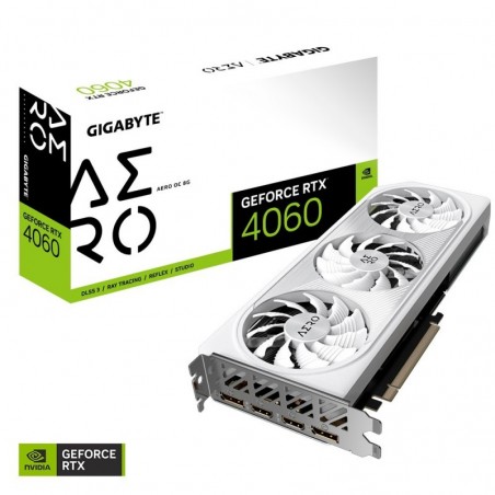 Karta graficzna GeForce RTX 4060 AERO OC 8G GDDR6 128bit 2DP/2HDMI Karta graficzna GeForce RTX 4060 AERO OC 8G GDDR6 128bit 2DP/2HDMI