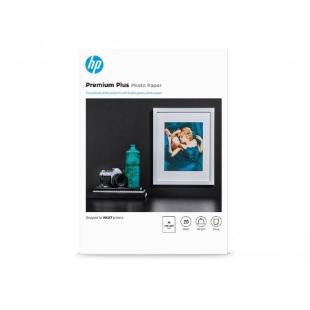 HP CR672A Premium Plus Glossy Photo Paper white 300g/m2 A4 20 sheets 1-pack
