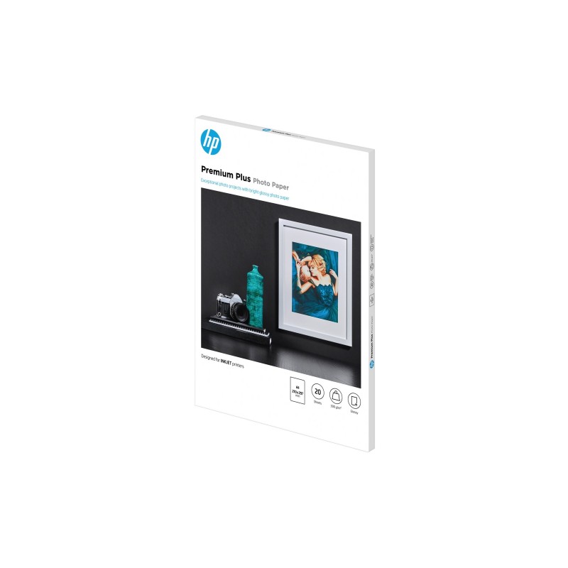 HP CR672A Premium Plus Glossy Photo Paper white 300g/m2 A4 20 sheets 1-pack