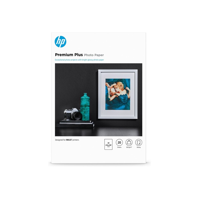 HP CR672A Premium Plus Glossy Photo Paper white 300g/m2 A4 20 sheets 1-pack