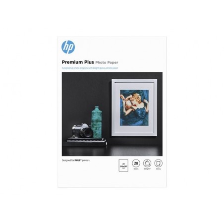 HP CR672A Premium Plus Glossy Photo Paper white 300g/m2 A4 20 sheets 1-pack