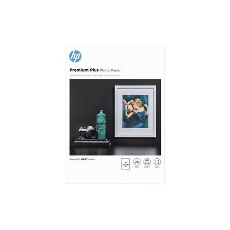 HP CR672A Premium Plus Glossy Photo Paper white 300g/m2 A4 20 sheets 1-pack