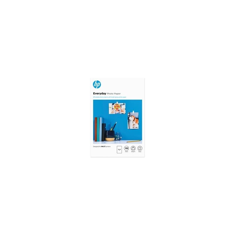 HP Everyday Glossy photo paper white 200g/m2 100x150mm 100 sheets 1-pack