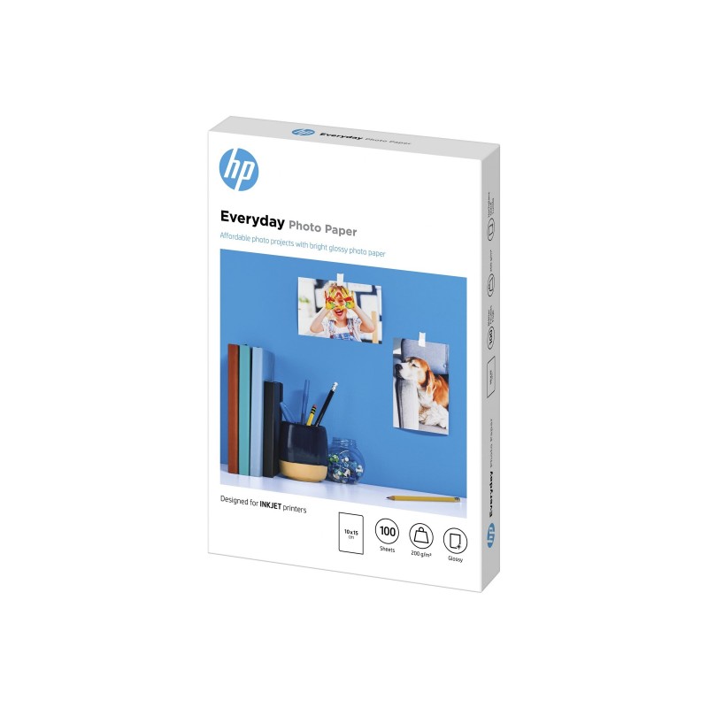 HP Everyday Glossy photo paper white 200g/m2 100x150mm 100 sheets 1-pack