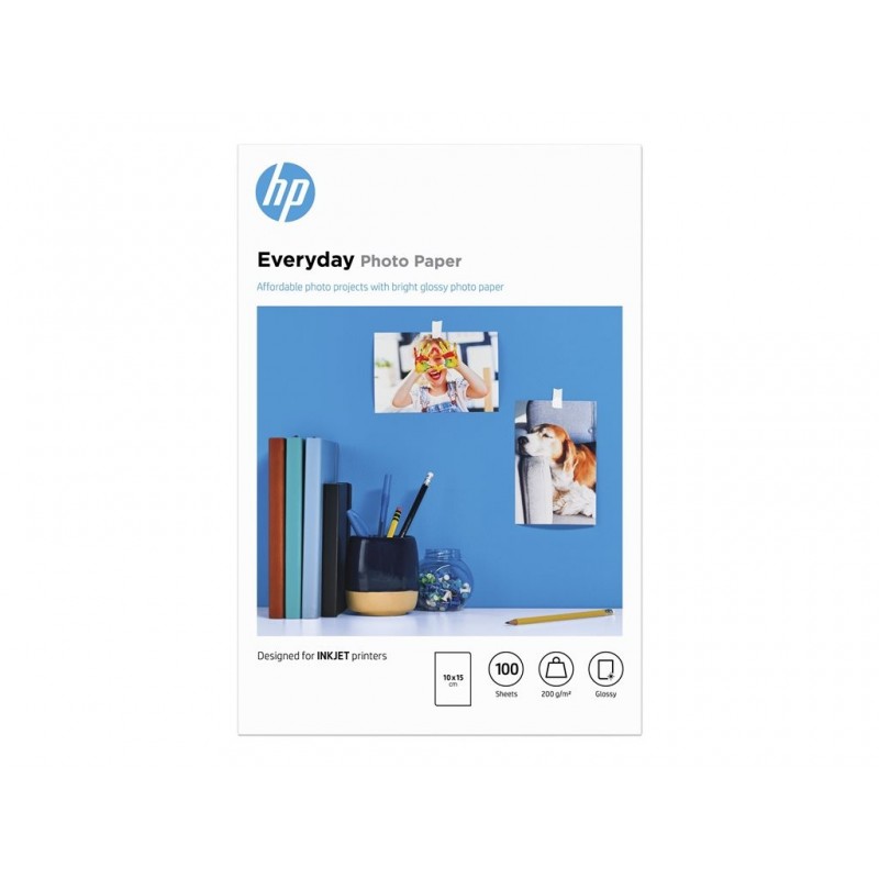 HP Everyday Glossy photo paper white 200g/m2 100x150mm 100 sheets 1-pack