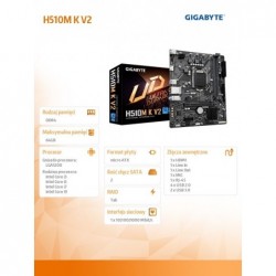 Płyta główna H510M K V2 s1200 2DDR4 HDMI/USB 3.2 M.2 mATX Płyta główna H510M K V2 s1200 2DDR4 HDMI/USB 3.2 M.2 mATX