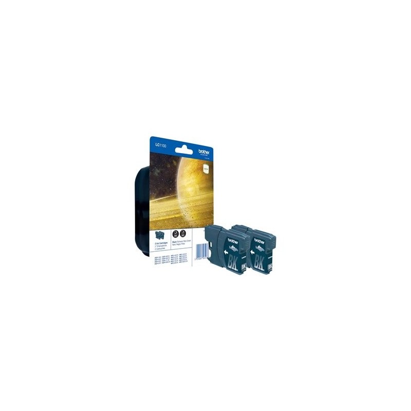BROTHER LC1100BKBP2 Tusz Brother LC1100BKBP2 black Blister Pack (dwupak) 450str DCP395CN/DCP58CW