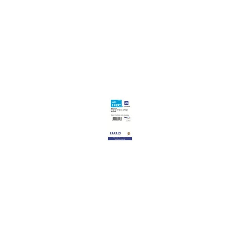 EPSON C13T789240 Tusz Epson cyan T7892 34 ml WF-5110DW/WF-5190DW/WF-5620DWF/WF-5690DWF