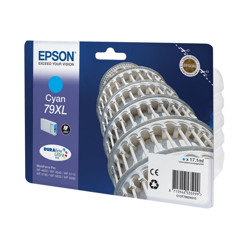 EPSON C13T79024010 Tusz Epson cyan T7902 17 ml WF-5110DW/WF-5190DW/WF-5620DWF/WF-5690DWF