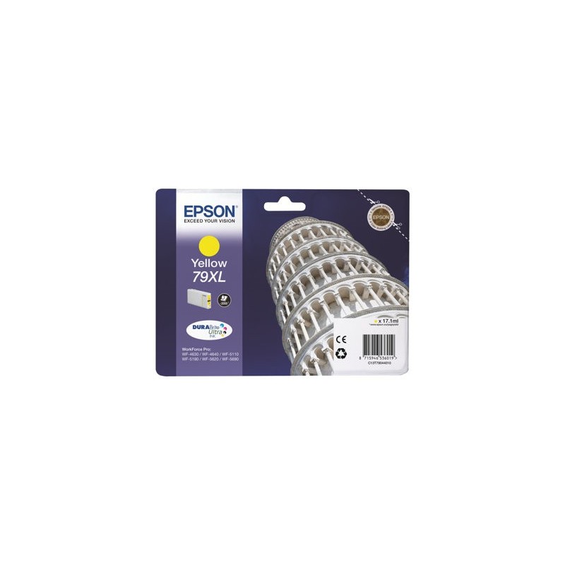 EPSON C13T79044010 Tusz Epson yellow T7904 17 ml WF-5110DW/WF-5190DW/WF-5620DWF/WF-5690DWF
