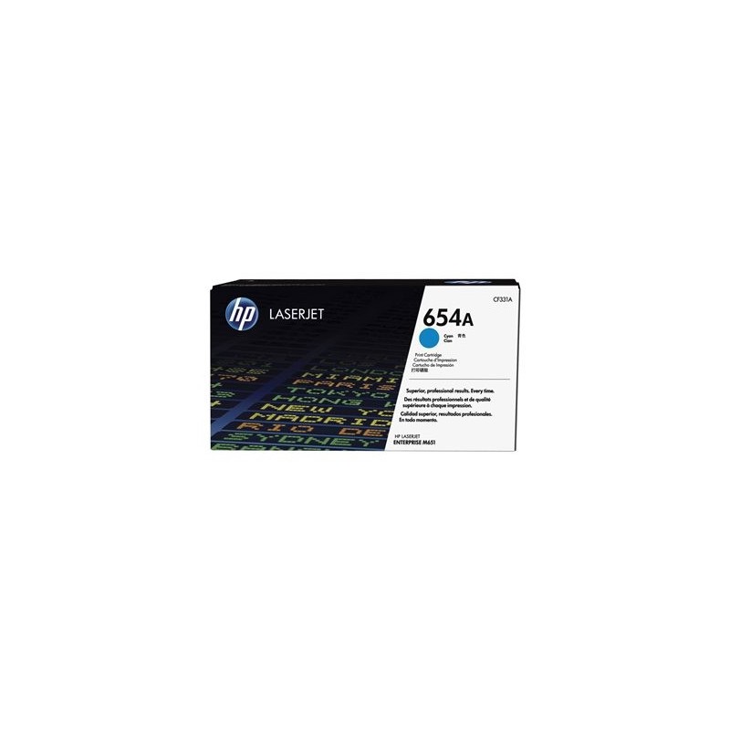 HP 654A Cyan Toner Color LaserJet Enterprise M651 15000 pages HP 654A Cyan Toner Color LaserJet Enterprise M651 15000 pages