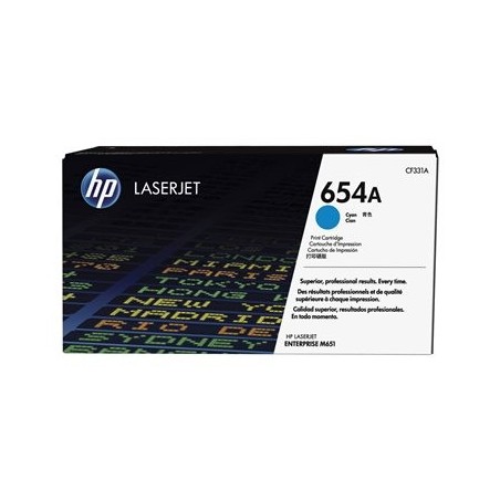 HP 654A Cyan Toner Color LaserJet Enterprise M651 15000 pages HP 654A Cyan Toner Color LaserJet Enterprise M651 15000 pages