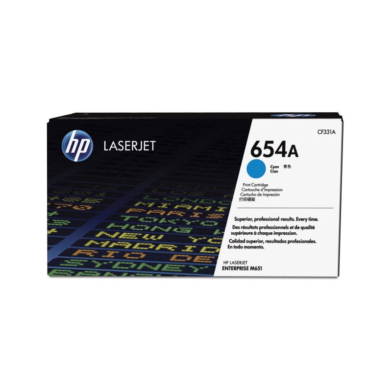 HP 654A Cyan Toner Color LaserJet Enterprise M651 15000 pages HP 654A Cyan Toner Color LaserJet Enterprise M651 15000 pages