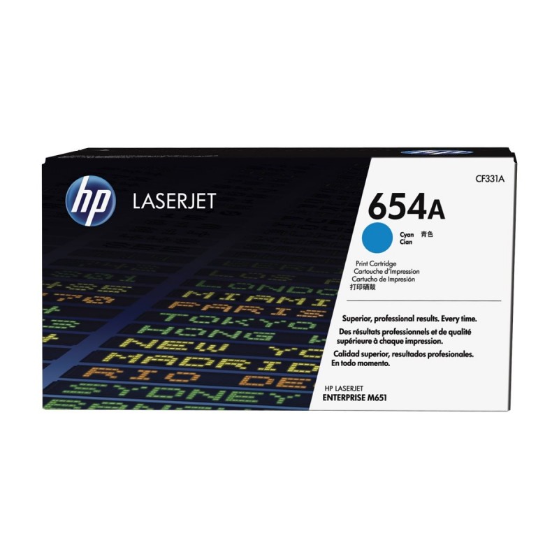 HP 654A Cyan Toner Color LaserJet Enterprise M651 15000 pages HP 654A Cyan Toner Color LaserJet Enterprise M651 15000 pages