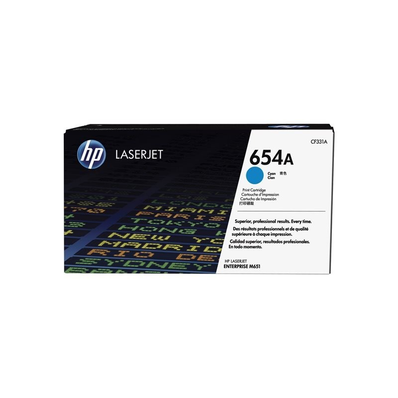 HP 654A Cyan Toner Color LaserJet Enterprise M651 15000 pages HP 654A Cyan Toner Color LaserJet Enterprise M651 15000 pages