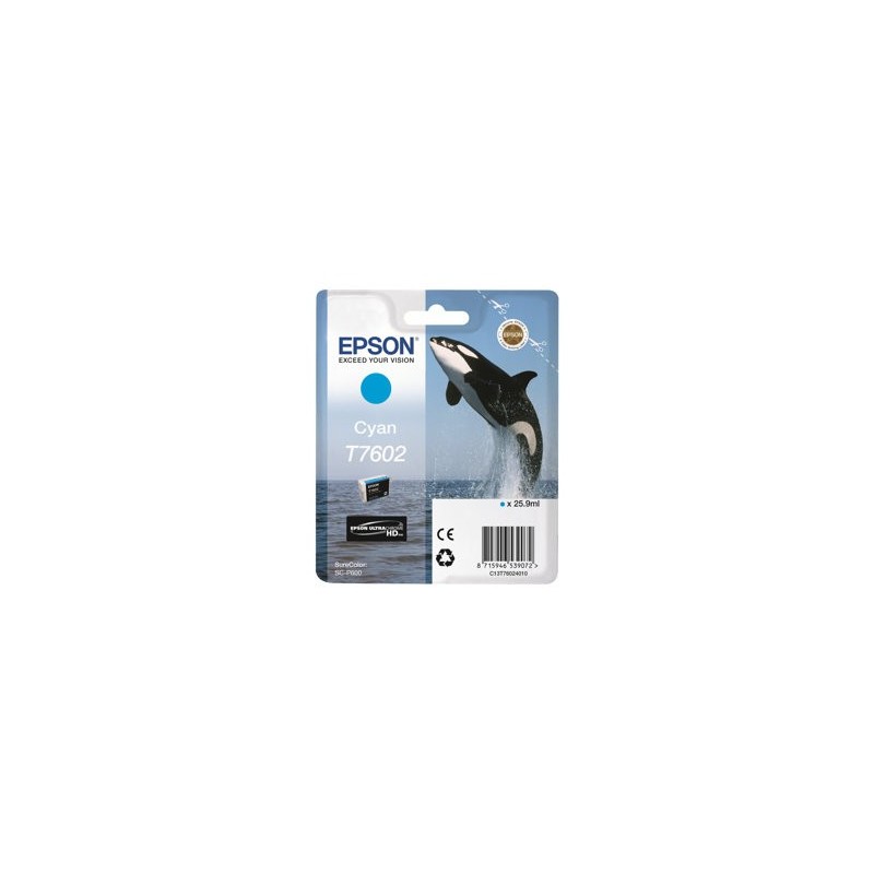 EPSON C13T76024010 Tusz Epson Singlepack cyan SureColor SC-P600
