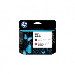 HP 744 Matte Black & Red Printhead