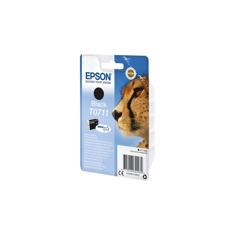 EPSON C13T07114012 Tusz Epson T0711 black DURABrite Stylus D78/92/120/DX4000/4050/4400/4450/50...